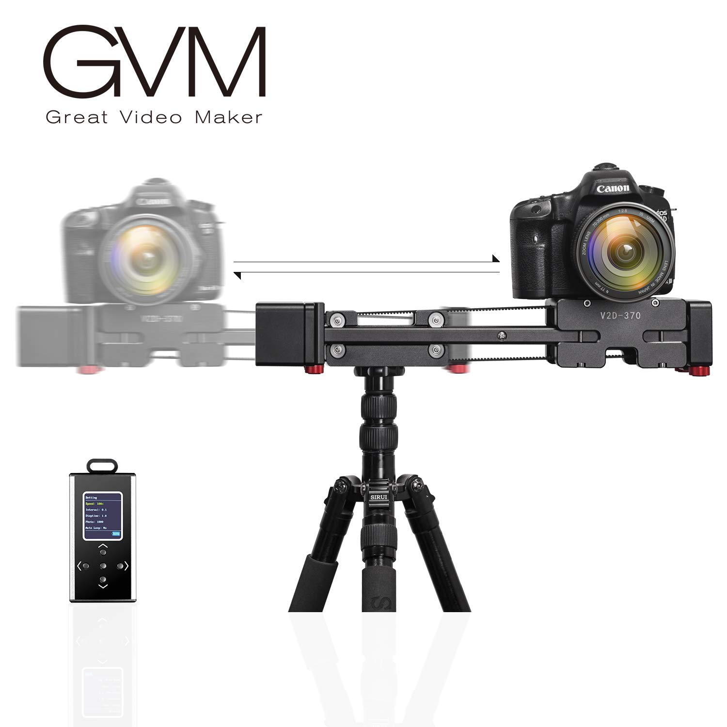 GVM Motorized Camera Slider Aluminum Alloy Slider Time Lapse Video Shot Camera 